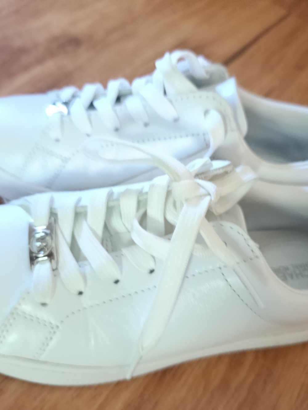 Michael Kors White Leather Low-Top Sneakers